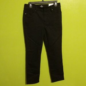 Mid rise straight leg pants